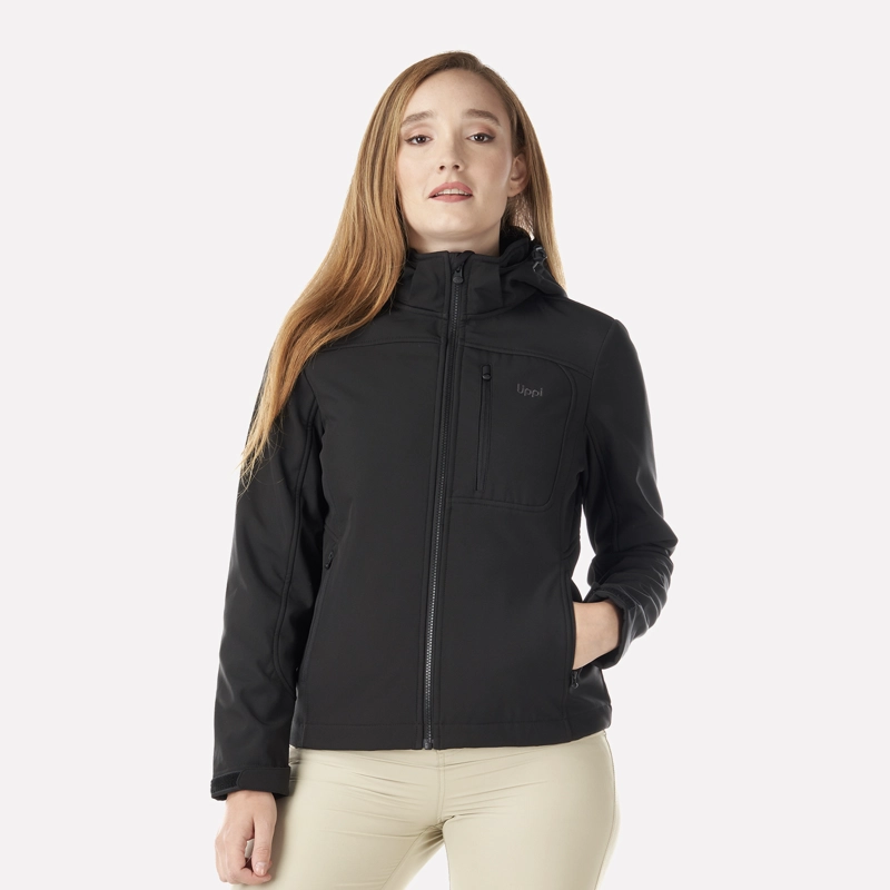 CHAQUETA MUJER MACAYA SOFTSHELL HOODY JACKET NEGRO LIPPI - 2