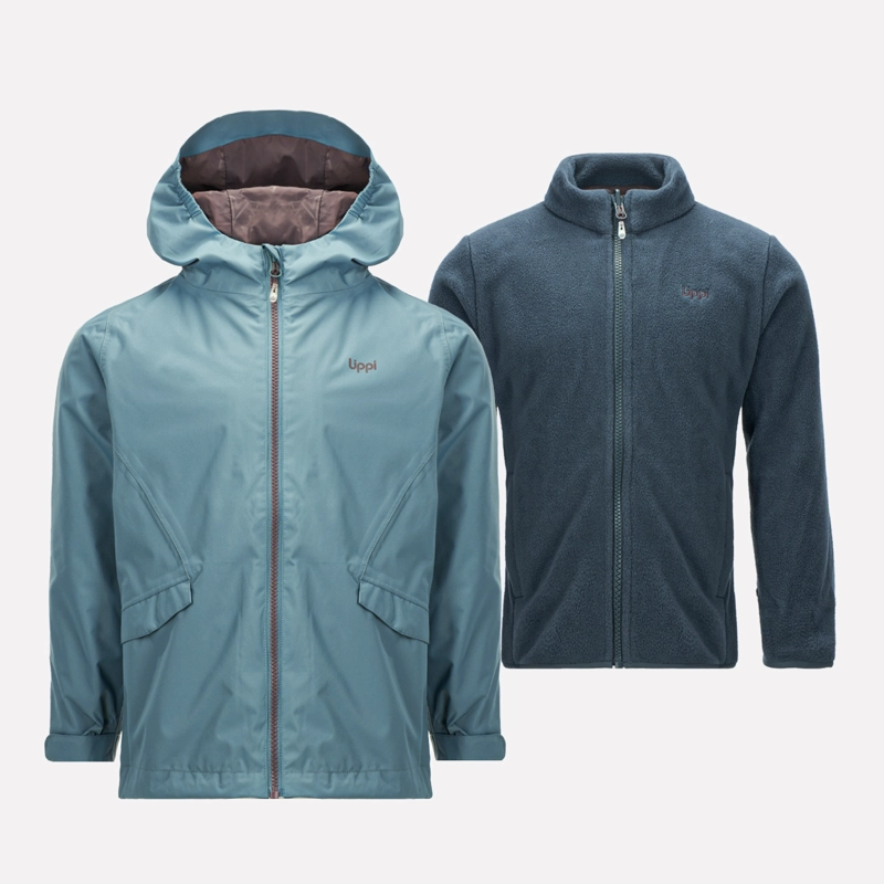 CHAQUETA NIÑA LIPPI CELESTE SNOWBALL FUSION-3 HOODY JACKET OSCURO - 1