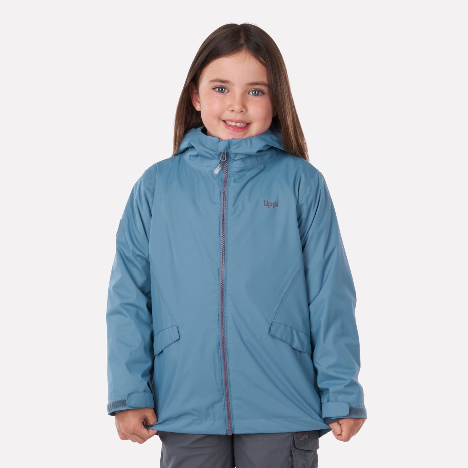 CHAQUETA NIÑA LIPPI CELESTE SNOWBALL FUSION-3 HOODY JACKET OSCURO - 2