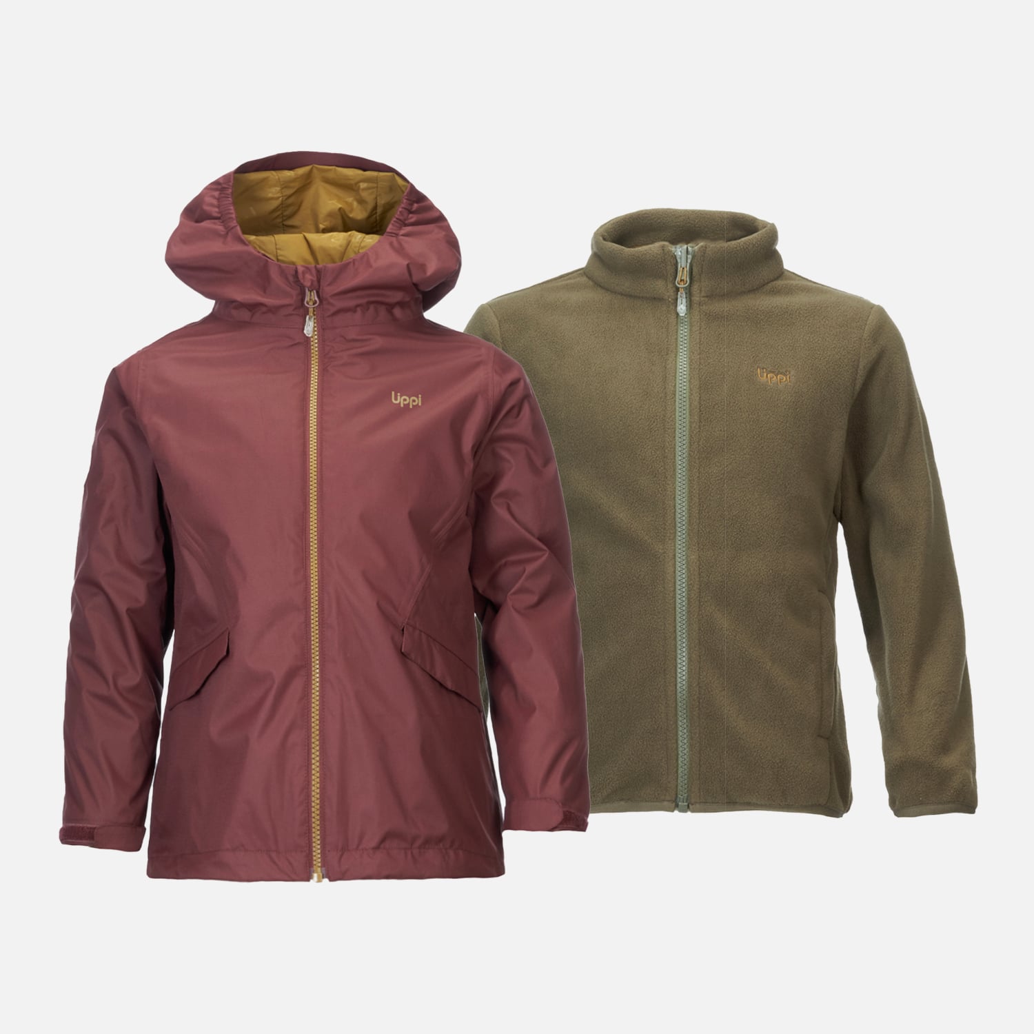 CHAQUETA NIÑO LIPPI BURDEO SNOWBALL FUSION-3 HOODY JACKET - 1