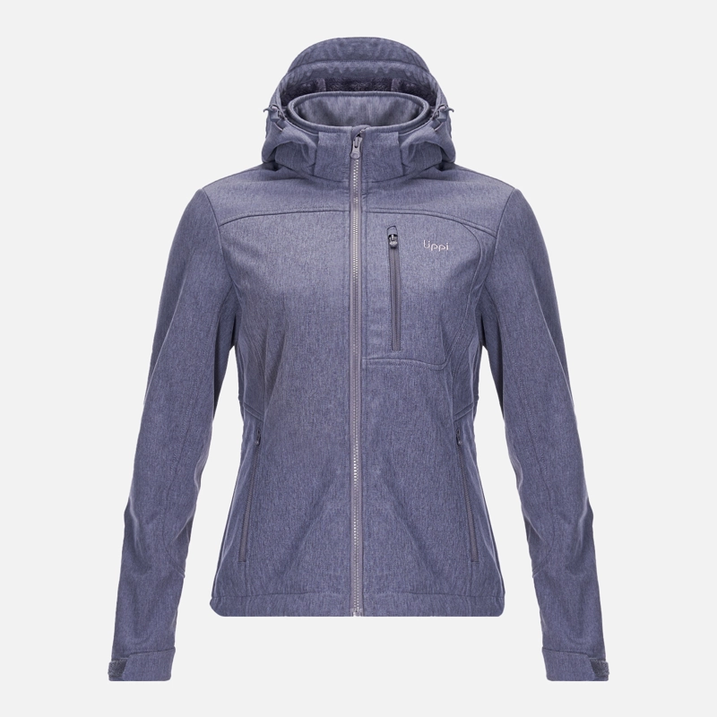 CHAQUETA MUJER MACAYA SOFTSHELL HOODY JACKET MELANGE AZUL LAVANDA LIPPI - 1