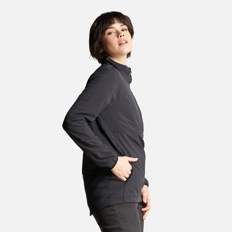 POLERON MUJER DEL SUR 1/4 ZIP SIN CAPUCHA  NEGRO HAKA HONU - 3
