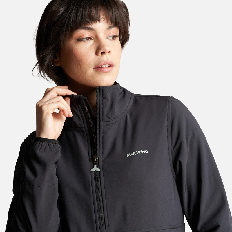 POLERON MUJER DEL SUR 1/4 ZIP SIN CAPUCHA  NEGRO HAKA HONU - 5