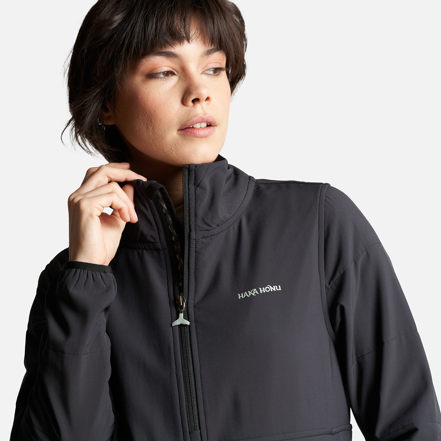 POLERON MUJER DEL SUR 1/4 ZIP SIN CAPUCHA  NEGRO HAKA HONU - 5