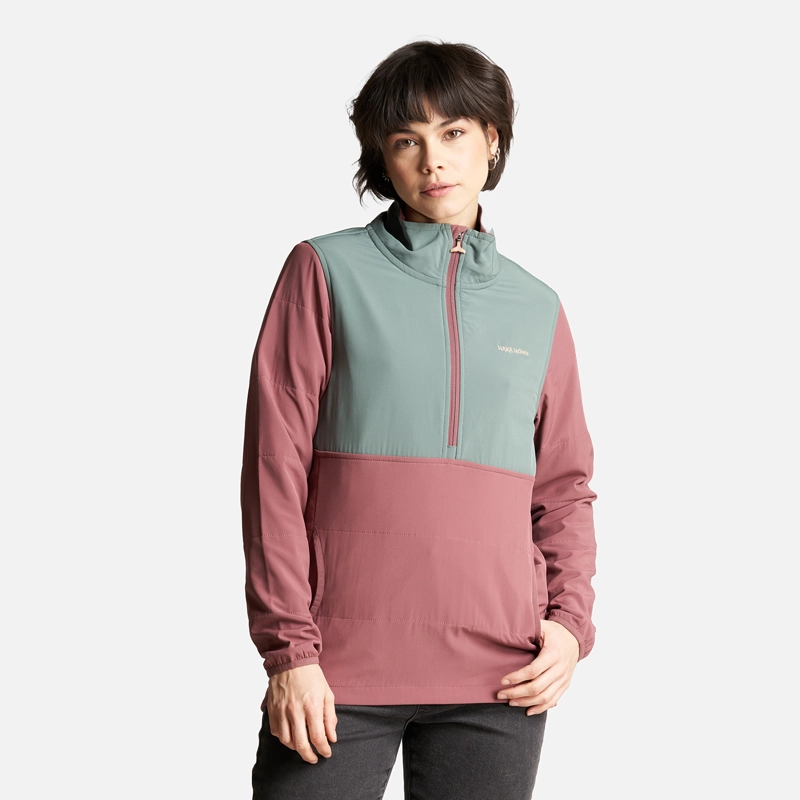 POLERON MUJER DEL SUR 1/4 ZIP SIN CAPUCHA  PALO ROSA HAKA HONU - 2