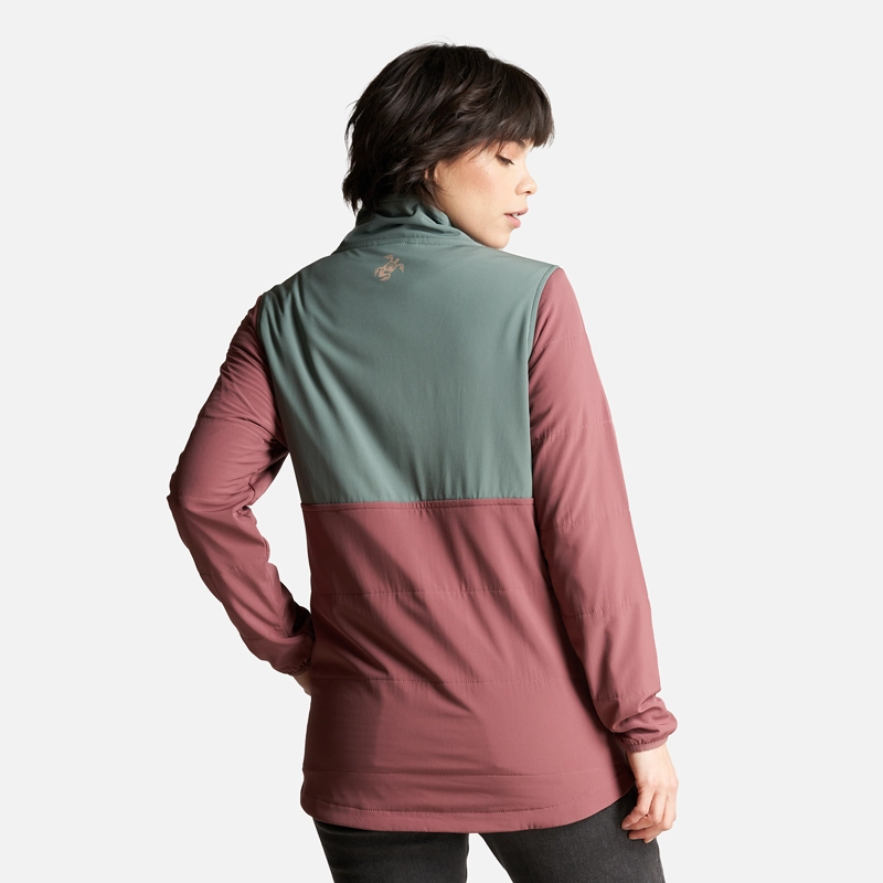 POLERON MUJER DEL SUR 1/4 ZIP SIN CAPUCHA  PALO ROSA HAKA HONU - 4