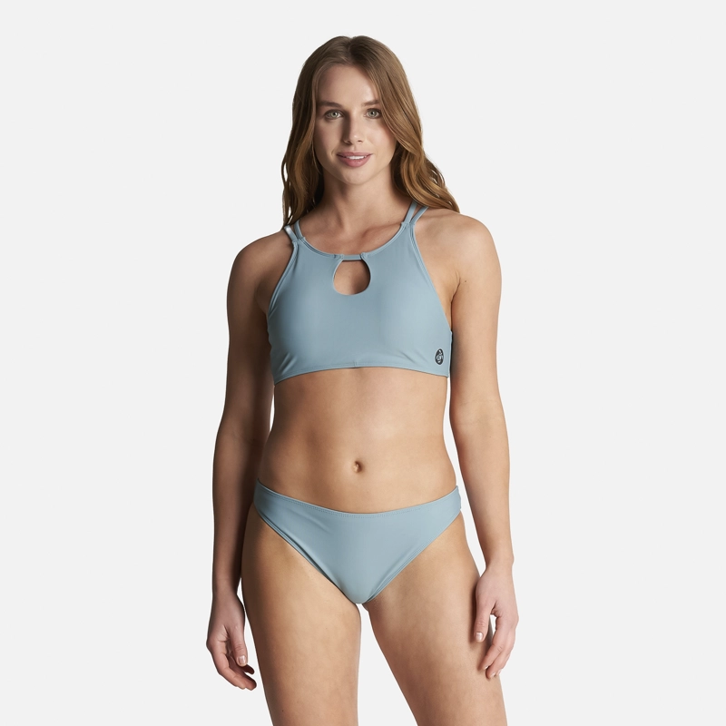 TRAJE DE BAÑO MUJER HAKA HONU FONDO DE BIKINI CELESTE - 2