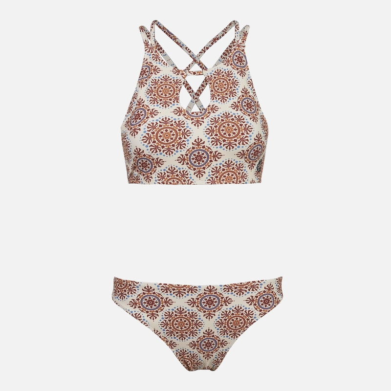 TRAJE DE BAÑO MUJER HAKA HONU FONDO DE BIKINI FULL PRINT DAMASCO - 1