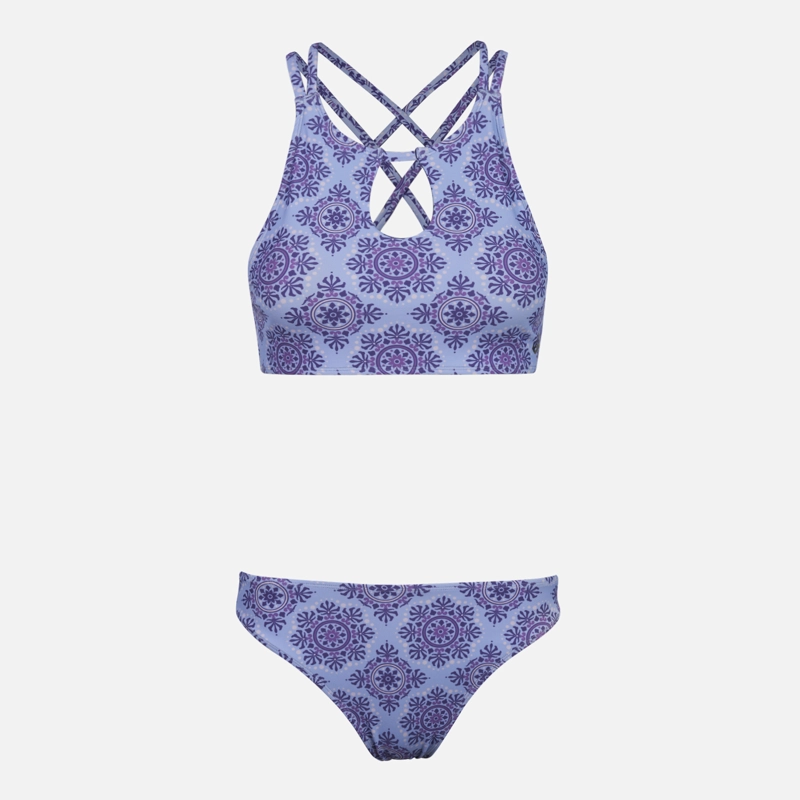 TRAJE DE BAÑO MUJER HAKA HONU FONDO DE BIKINI FULL PRINT LILA - 1