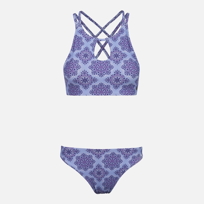 TRAJE DE BAÑO MUJER HAKA HONU FONDO DE BIKINI FULL PRINT LILA - 1