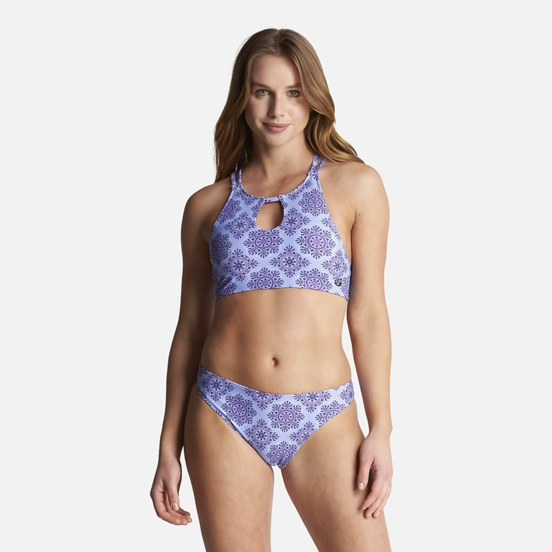 TRAJE DE BAÑO MUJER HAKA HONU FONDO DE BIKINI FULL PRINT LILA - 2