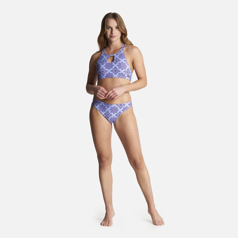 TRAJE DE BAÑO MUJER HAKA HONU FONDO DE BIKINI FULL PRINT LILA - 8