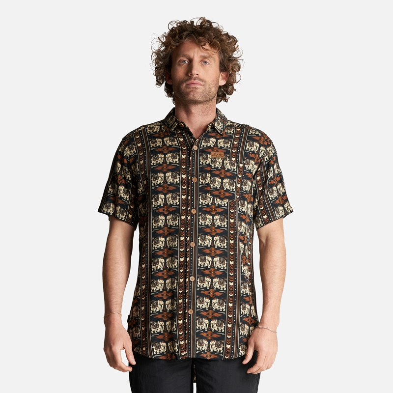 CAMISA HOMBRE GOOD KARMA FULL PRINT NEGRO HAKA HONU - 2