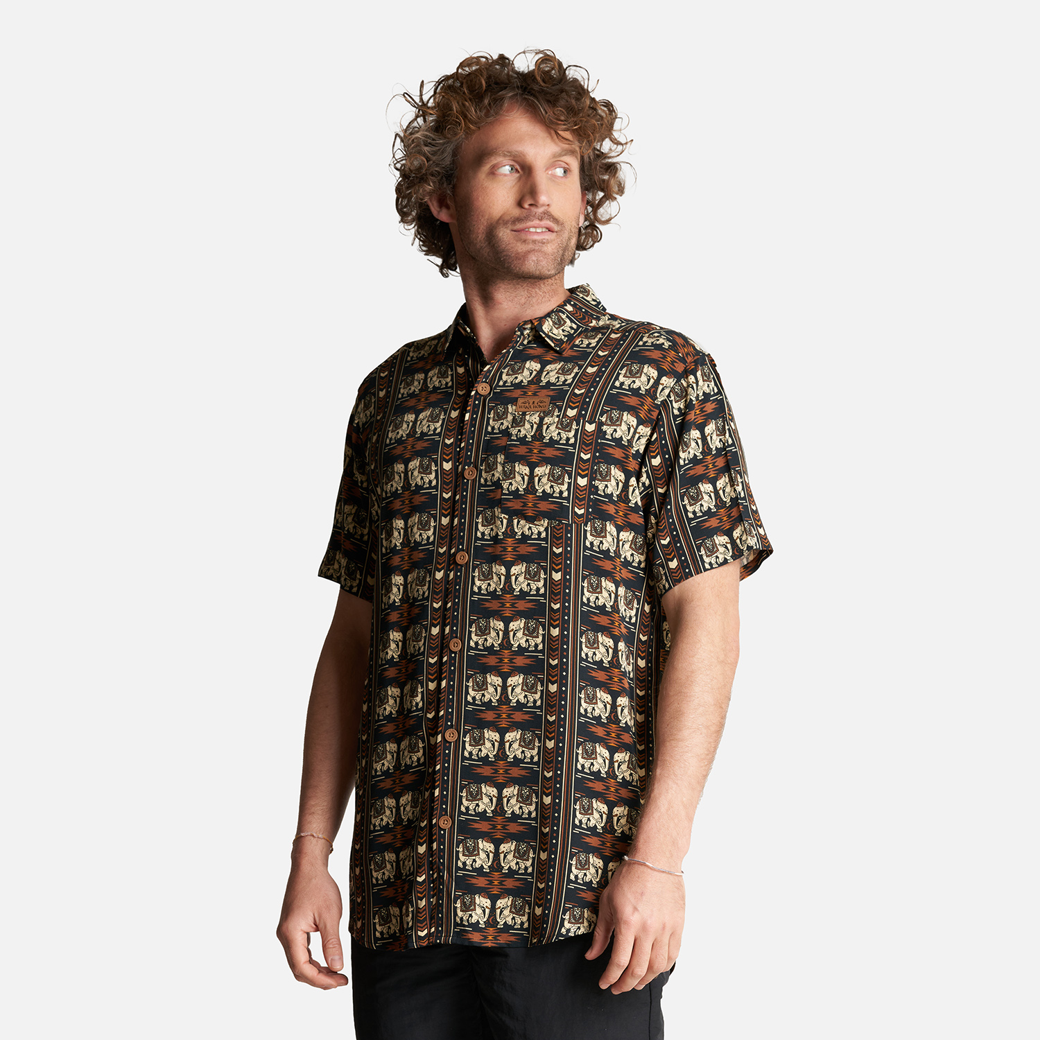 CAMISA HOMBRE GOOD KARMA FULL PRINT NEGRO HAKA HONU - 3