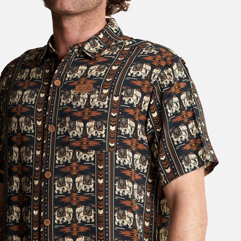 CAMISA HOMBRE GOOD KARMA FULL PRINT NEGRO HAKA HONU - 5