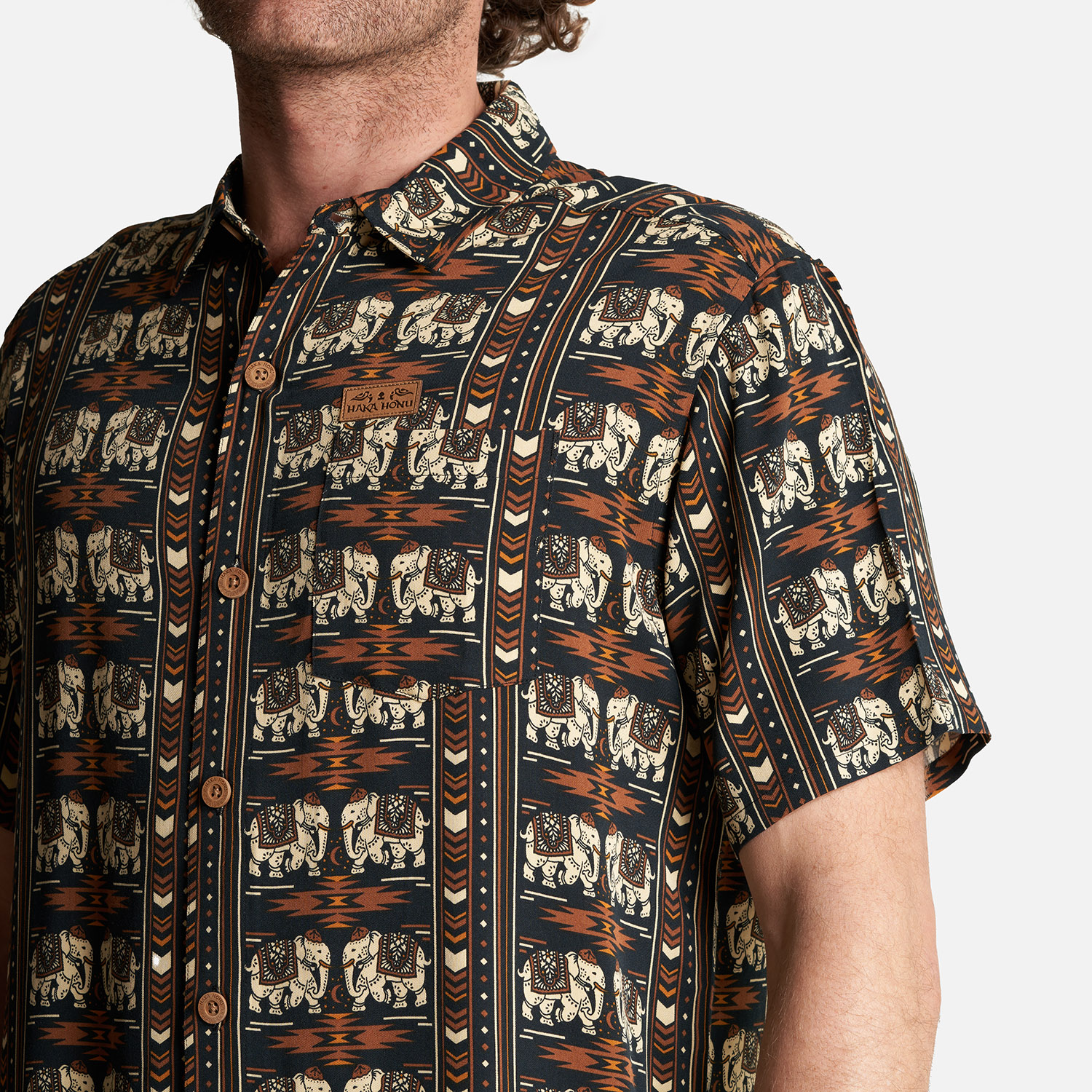 CAMISA HOMBRE GOOD KARMA FULL PRINT NEGRO HAKA HONU - 5