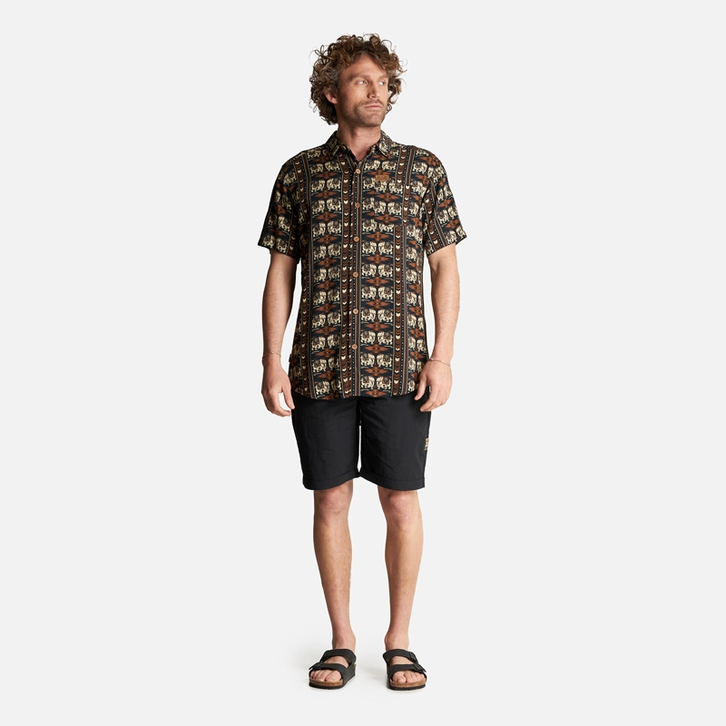 CAMISA HOMBRE GOOD KARMA FULL PRINT NEGRO HAKA HONU - 6