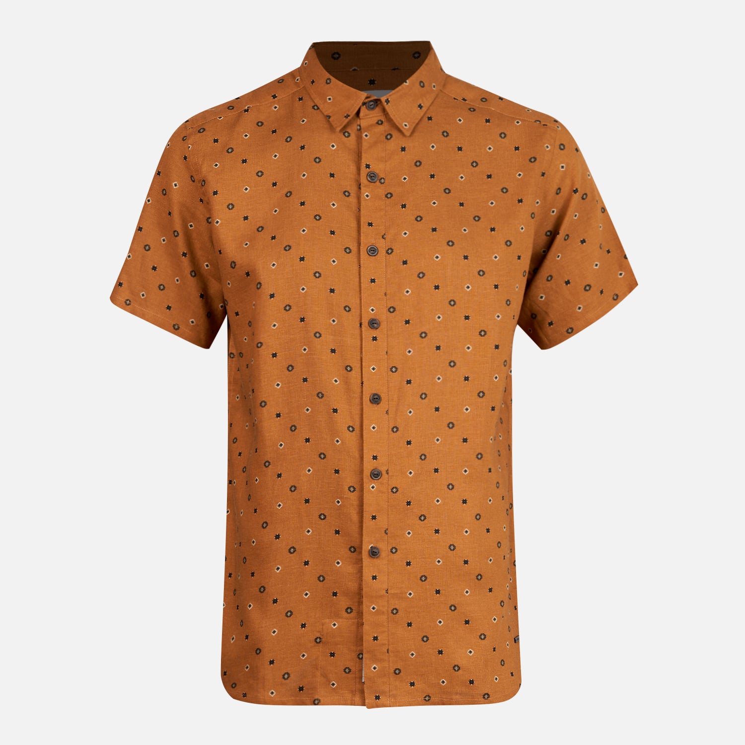 CAMISA HOMBRE ONE WAY SHORT SLEEVE SHIRT PRINT MOSTAZA LIPPI - 1