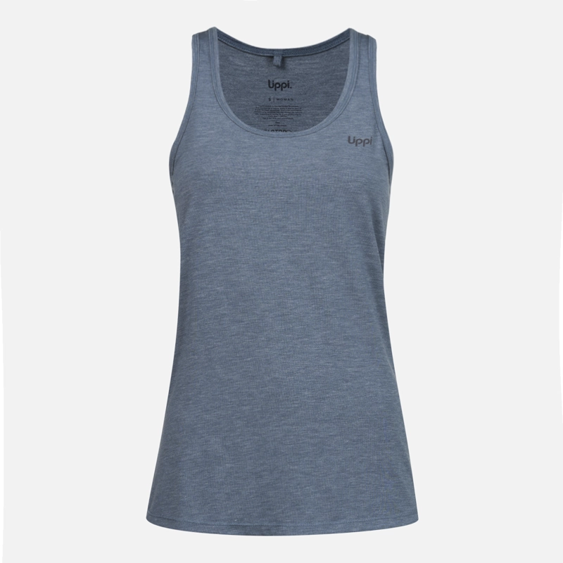 POLERA MUJER SUMMIT UV-STOP TANK AZUL GRISACEO LIPPI - 1