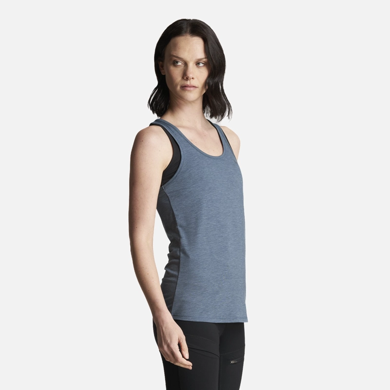 POLERA MUJER SUMMIT UV-STOP TANK AZUL GRISACEO LIPPI - 3