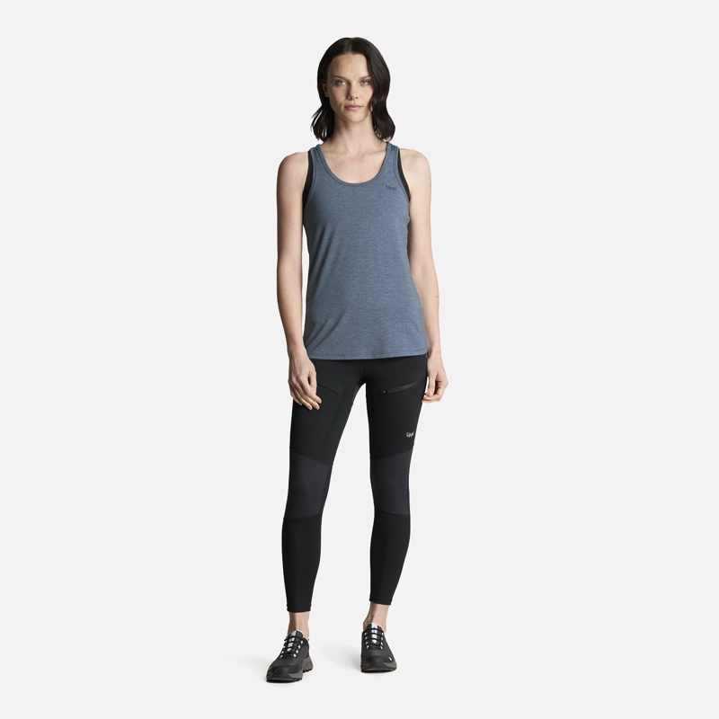 POLERA MUJER SUMMIT UV-STOP TANK AZUL GRISACEO LIPPI - 6