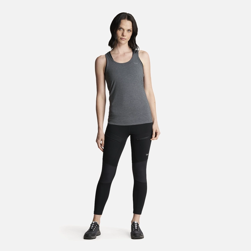 POLERA MUJER SUMMIT UV-STOP TANK GRIS MEDIO LIPPI - 6