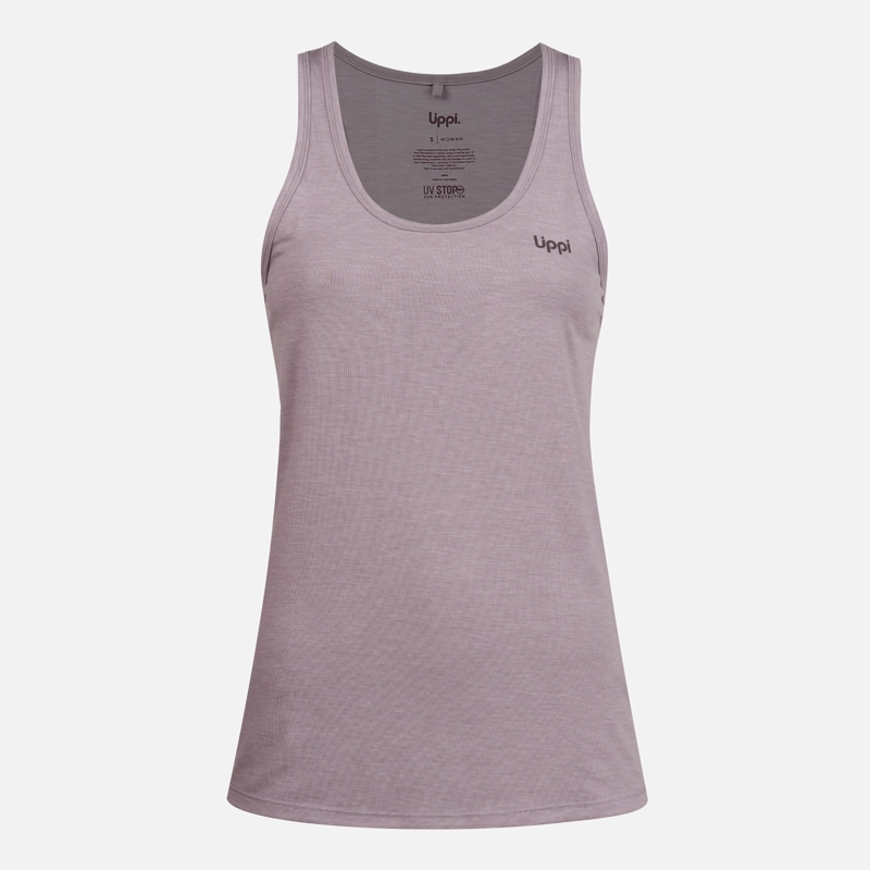 LIPPI POLERA MUJER SUMMIT UV-STOP TANK MELANGE MALVA LIPPI