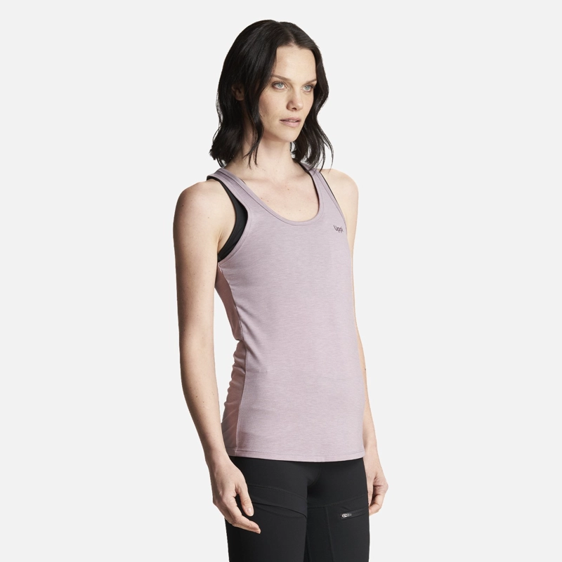 POLERA MUJER SUMMIT UV-STOP TANK MELANGE MALVA LIPPI - 3