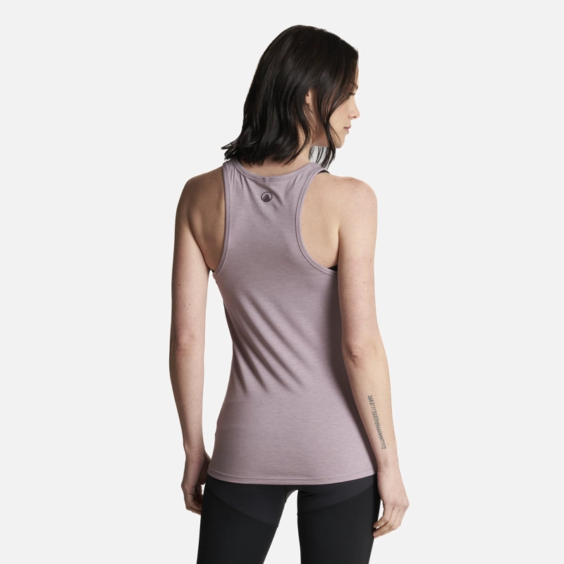 POLERA MUJER SUMMIT UV-STOP TANK MELANGE MALVA LIPPI - 4