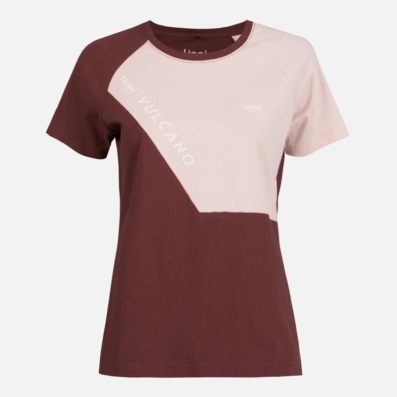 POLERA MUJER VULCANO COTTON SS T-SHIRT VINO LIPPI - 1