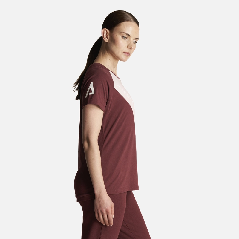 POLERA MUJER VULCANO COTTON SS T-SHIRT VINO LIPPI - 3