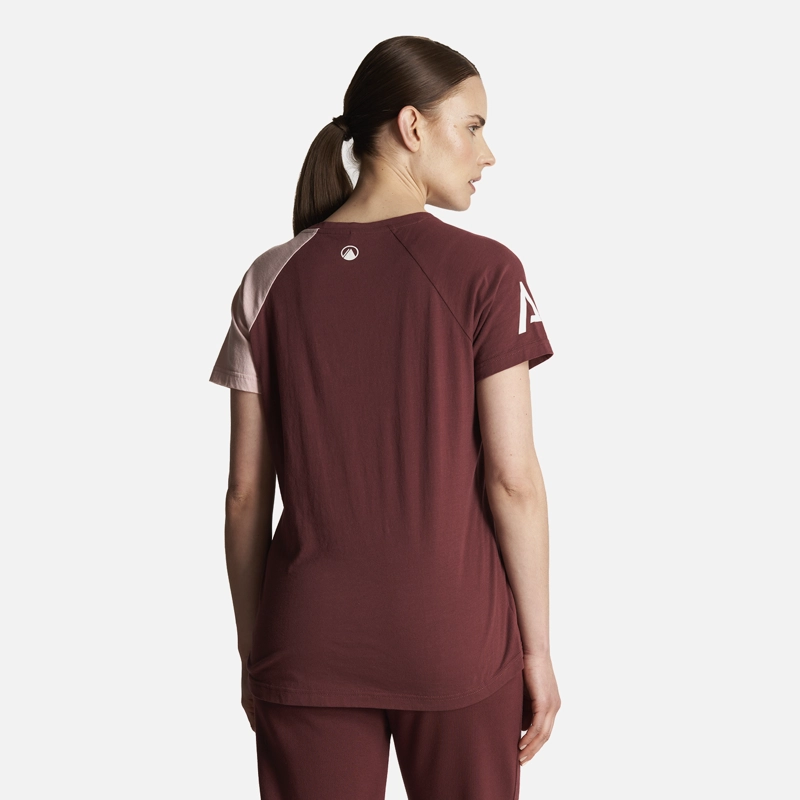 POLERA MUJER VULCANO COTTON SS T-SHIRT VINO LIPPI - 4