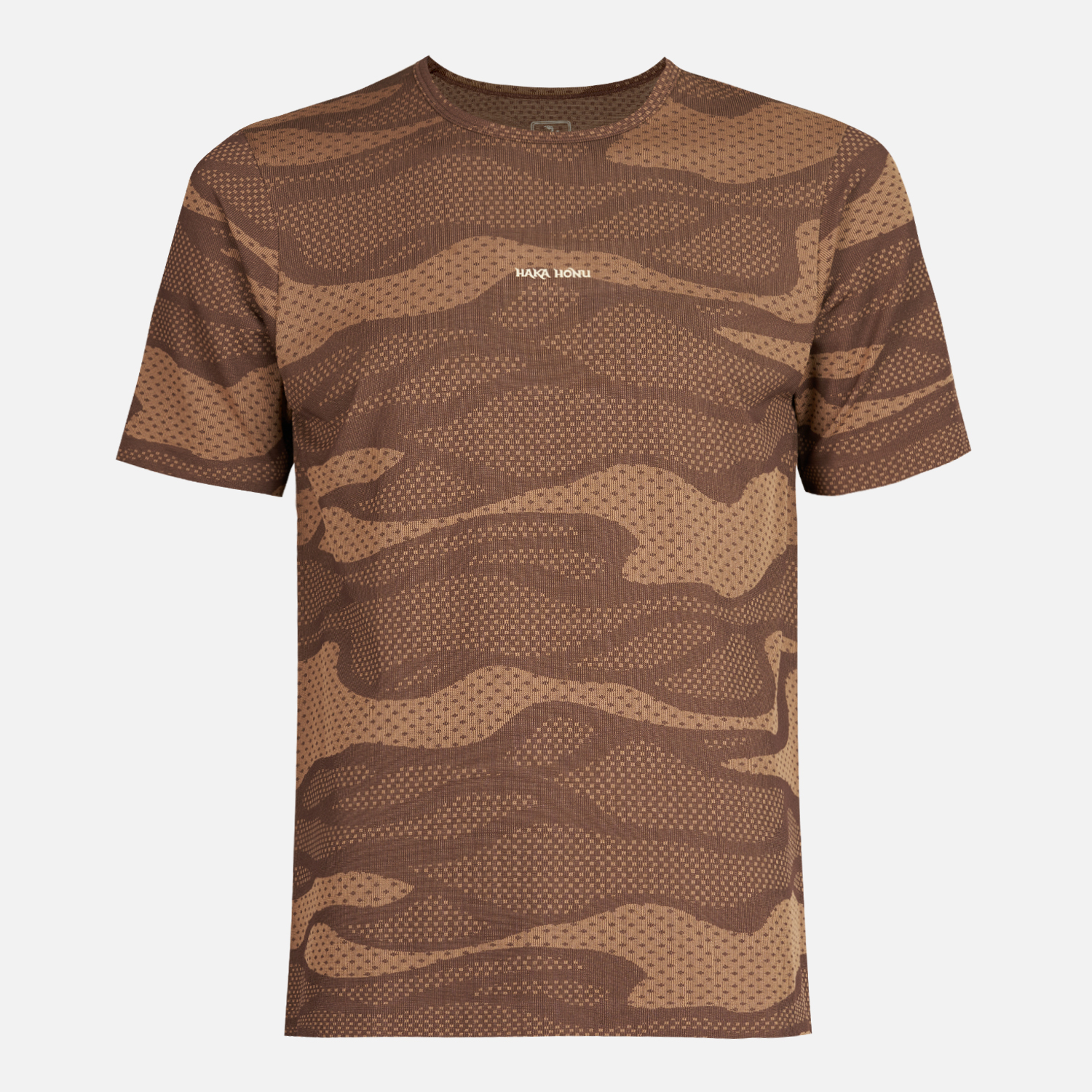 POLERA HOMBRE CHACRA FULL PRINT EN COLOR CAFE HAKA HONU - 1