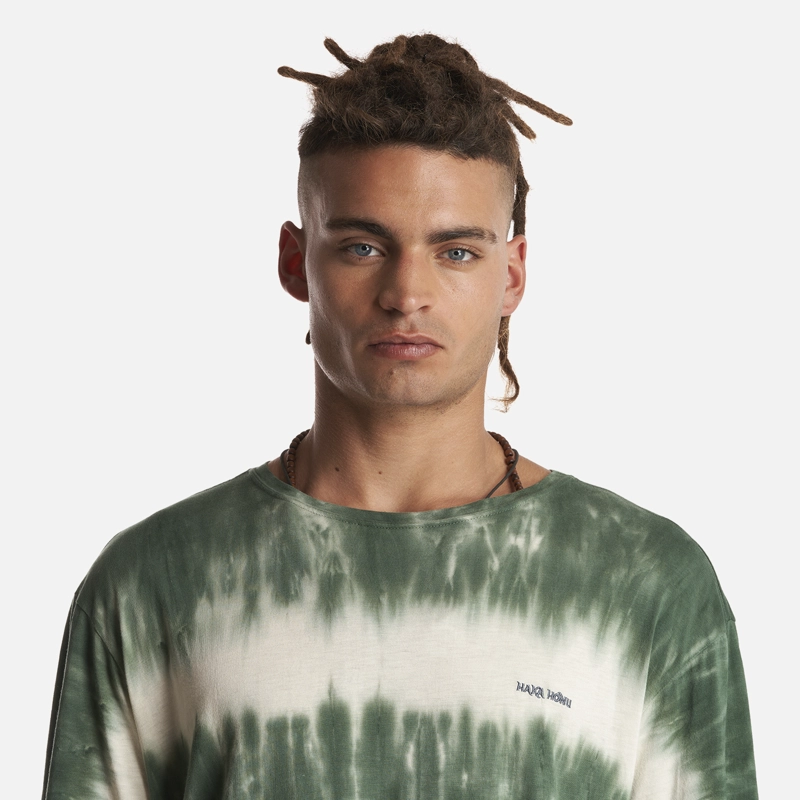 POLERA HOMBRE MAMBOO VERDE GRISACEO HAKA HONU - 5