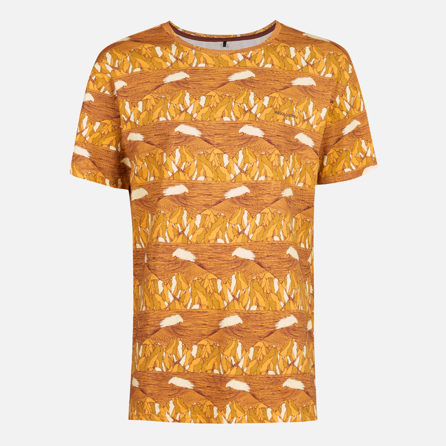 POLERA HOMBRE TAITAO PRINT MOSTAZA HAKA HONU - 1
