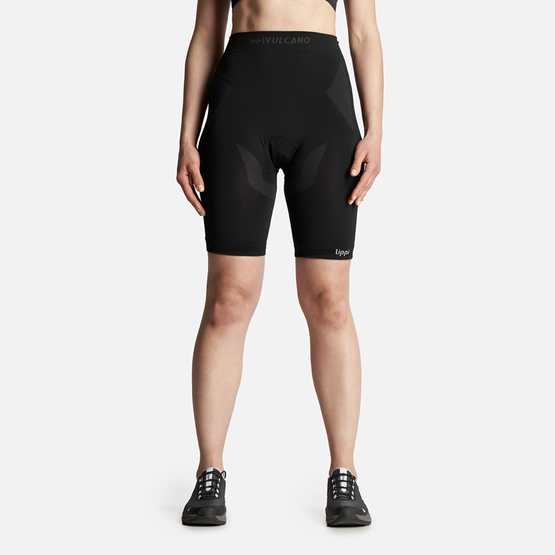 CALZA MUJER LIPPI NEGRO 4 BIKE SEAMLESS SHORT - 2