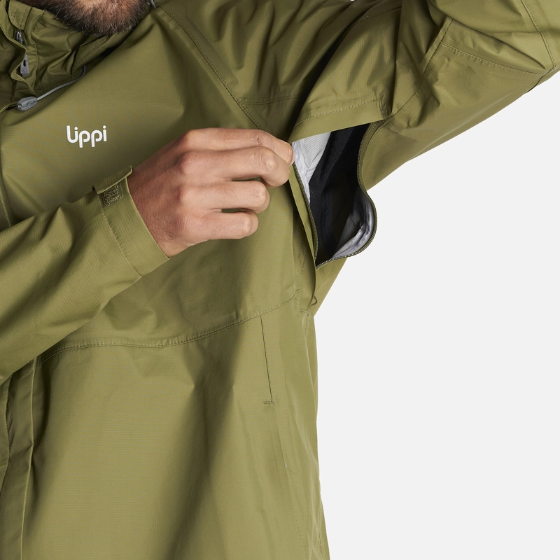CHAQUETA HOMBRE ALPINE B-DRY HOODY JACKET VERDE LIPPI - 9