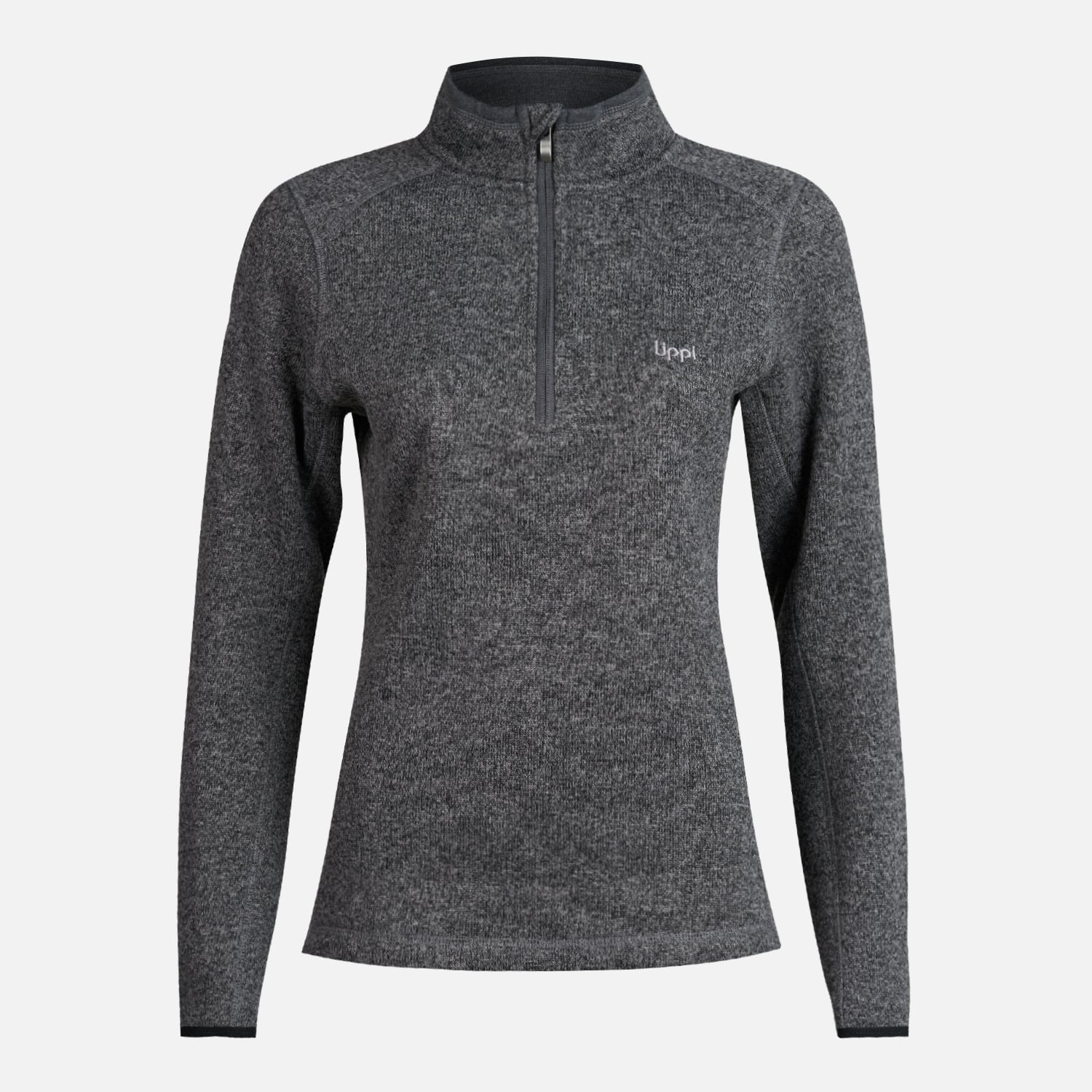 POLERON MUJER CORONADO BLEND-PRO JACKET 1/4 ZIP MELANGE NEGRO LIPPI - 1