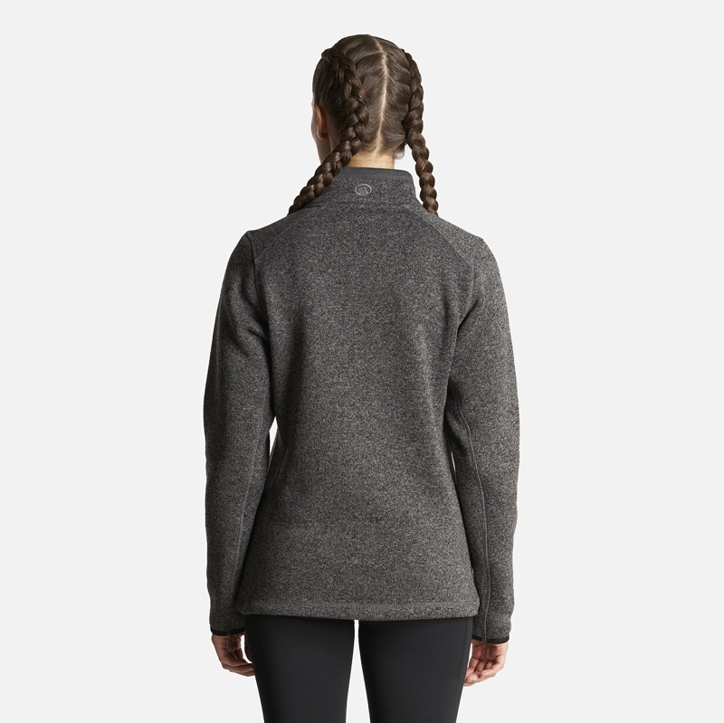 POLERON MUJER CORONADO BLEND-PRO JACKET 1/4 ZIP MELANGE NEGRO LIPPI - 5