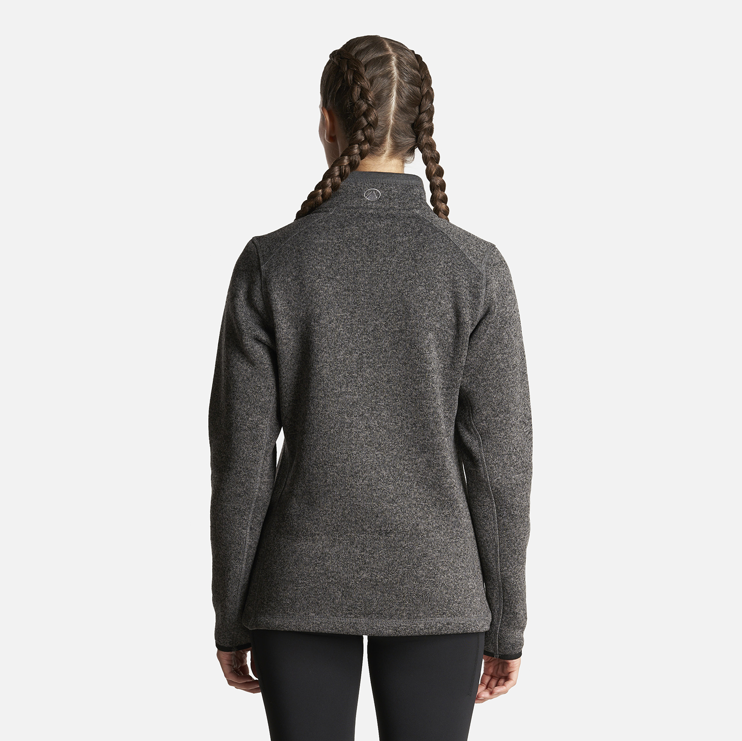 POLERON MUJER CORONADO BLEND-PRO JACKET 1/4 ZIP MELANGE NEGRO LIPPI - 5