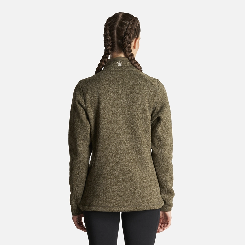 POLERON MUJER CORONADO THERM-PRO PULLOVER MELANGE VERDE OSCURO LIPPI - 5
