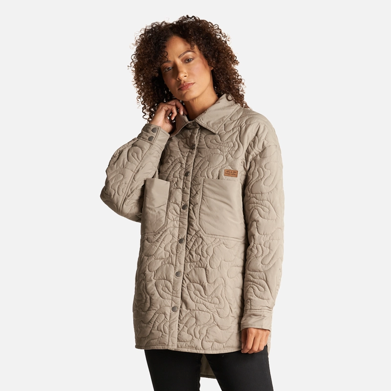 CAMISA MUJER PSICODELICA TAUPE HAKA HONU - 3
