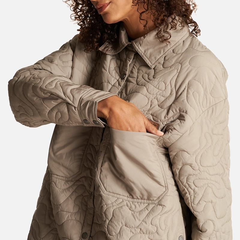 CAMISA MUJER PSICODELICA TAUPE HAKA HONU - 6