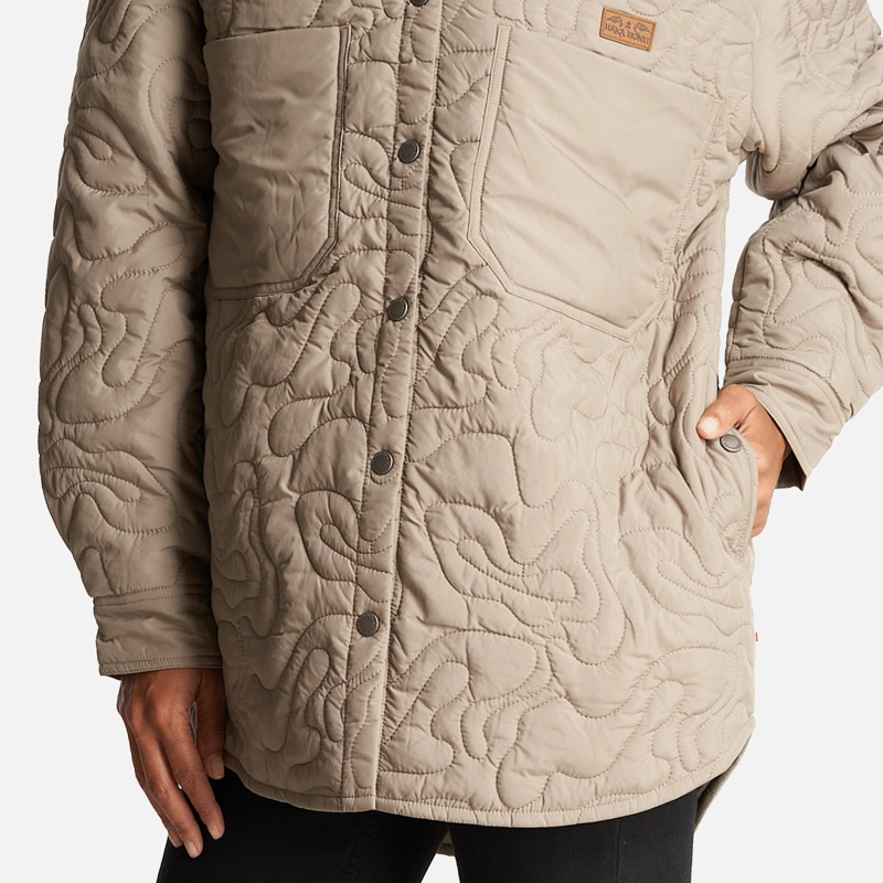 CAMISA MUJER PSICODELICA TAUPE HAKA HONU - 7