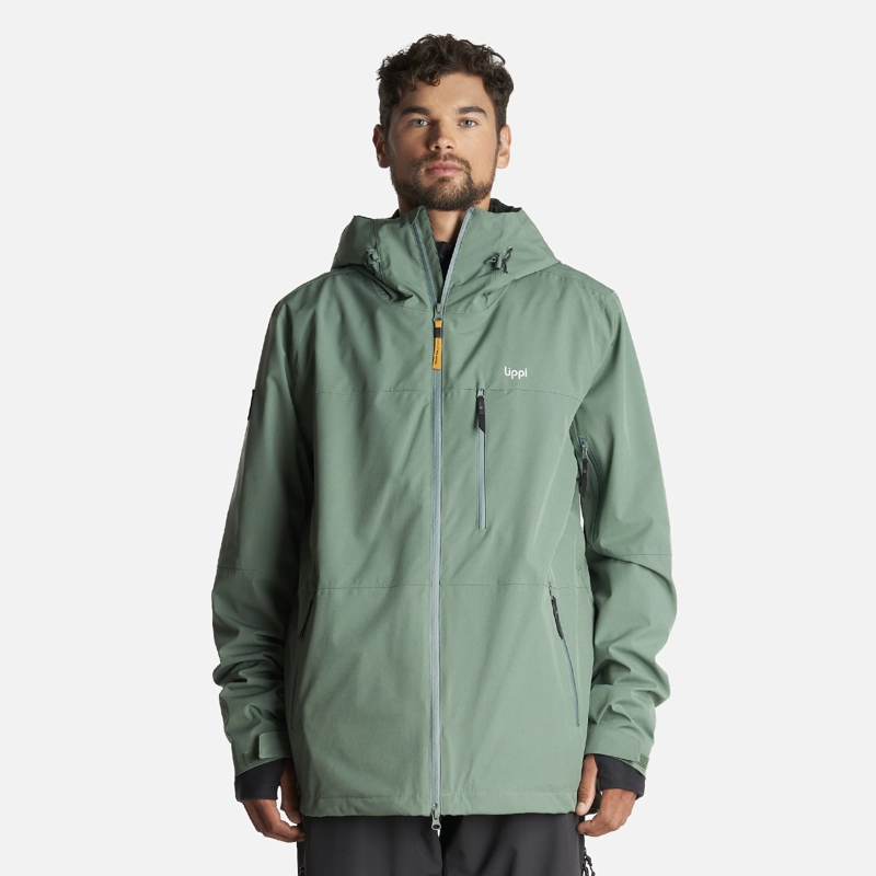 CHAQUETA HOMBRE SIERRA NEVADA B-DRY LIGHT HOODY JACKET VERDE BOTELLA LIPPI - 2