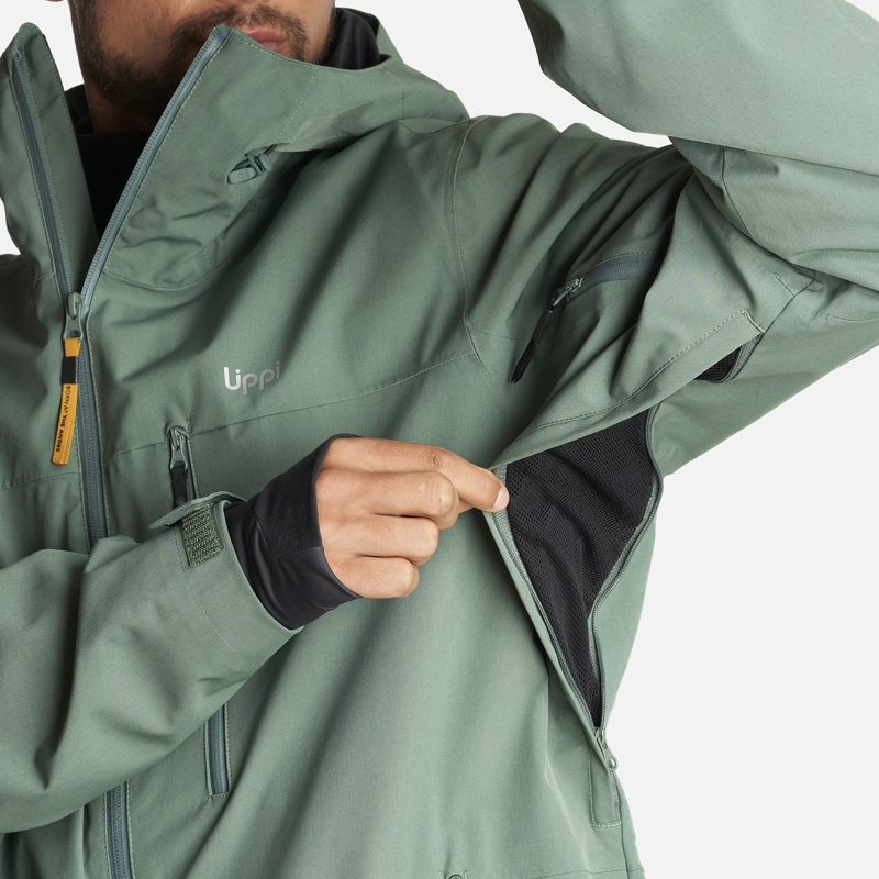CHAQUETA HOMBRE SIERRA NEVADA B-DRY LIGHT HOODY JACKET VERDE BOTELLA LIPPI - 6