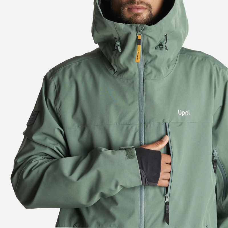 CHAQUETA HOMBRE SIERRA NEVADA B-DRY LIGHT HOODY JACKET VERDE BOTELLA LIPPI - 7