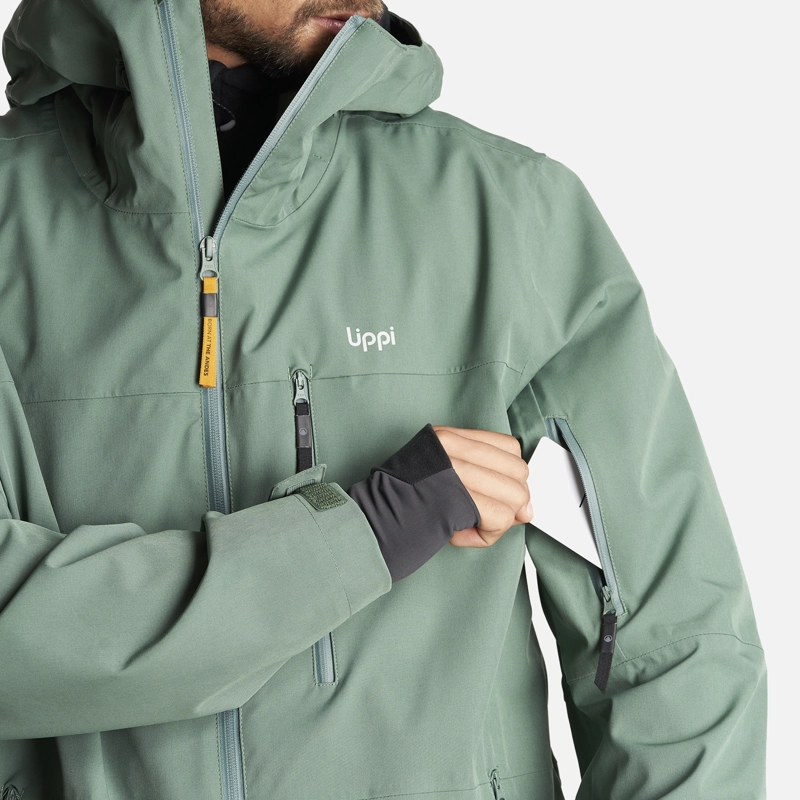 CHAQUETA HOMBRE SIERRA NEVADA B-DRY LIGHT HOODY JACKET VERDE BOTELLA LIPPI - 8