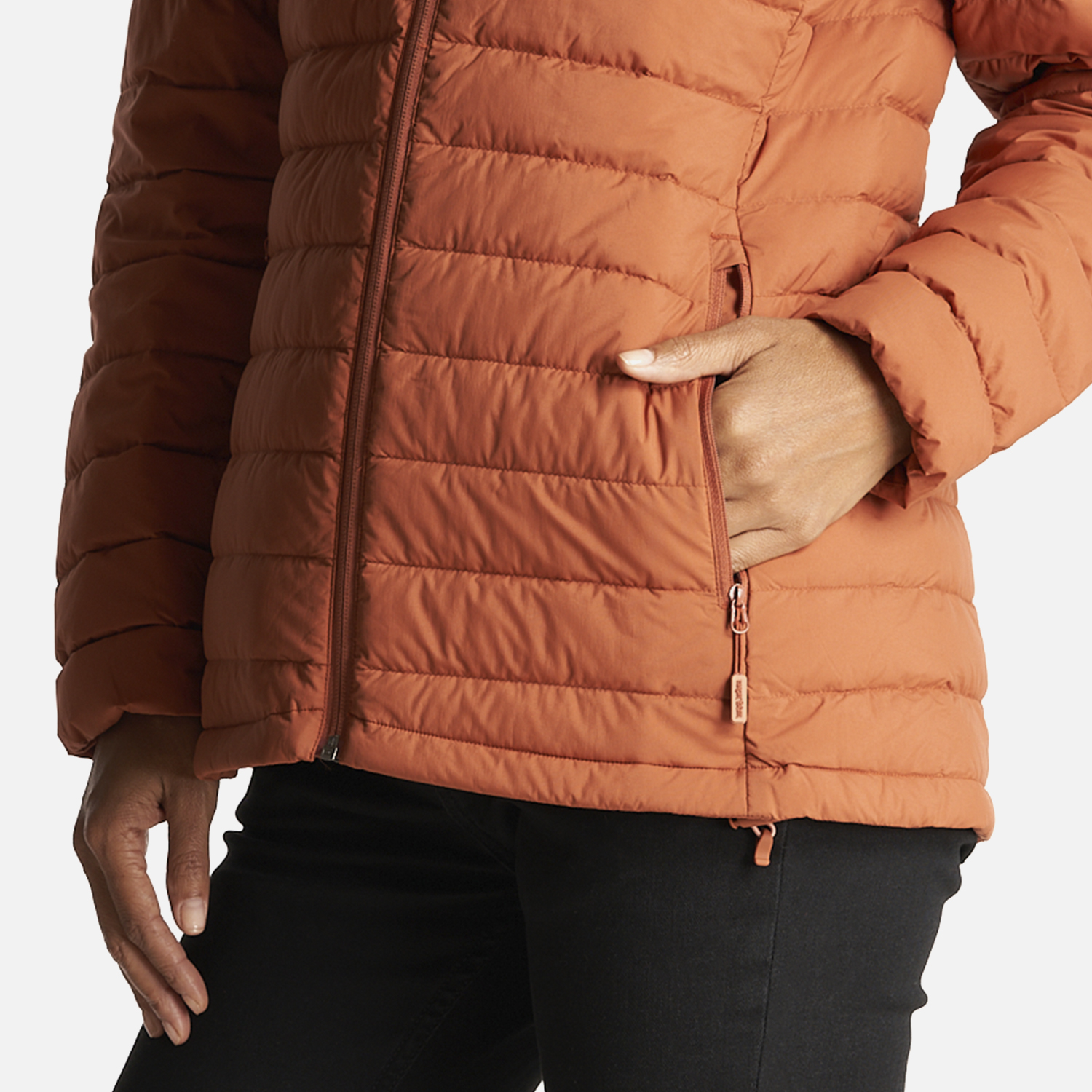 CHAQUETA MUJER INFIERNILLO CON GORRO NARANJO OSCURO HAKA HONU - 5