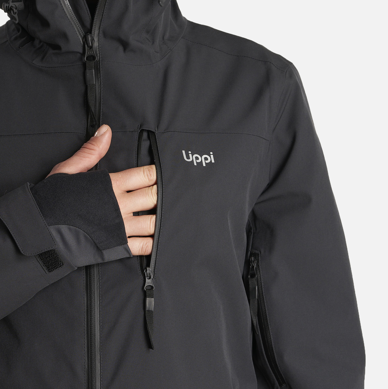 CHAQUETA MUJER SIERRA NEVADA LIGHT B-DRY HOODY JACKET NEGRO LIPPI - 6
